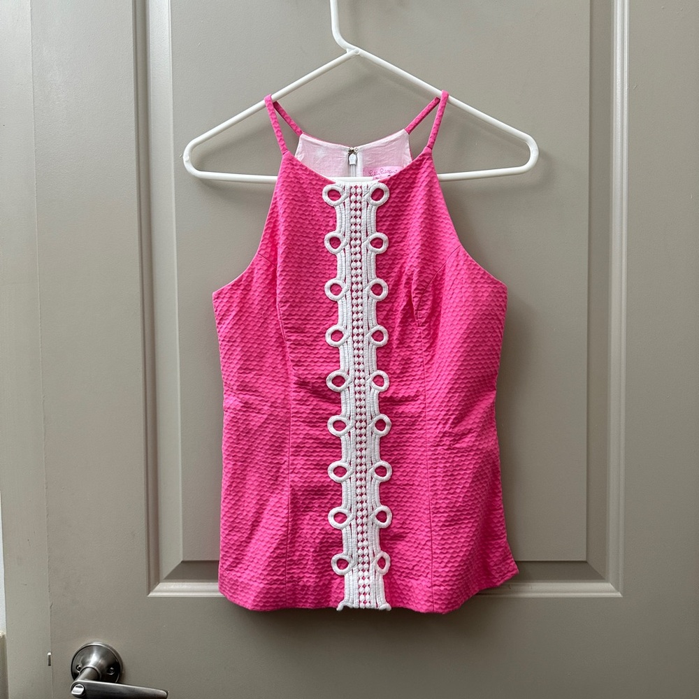 Lilly Pulitzer sleeveless top with white detail